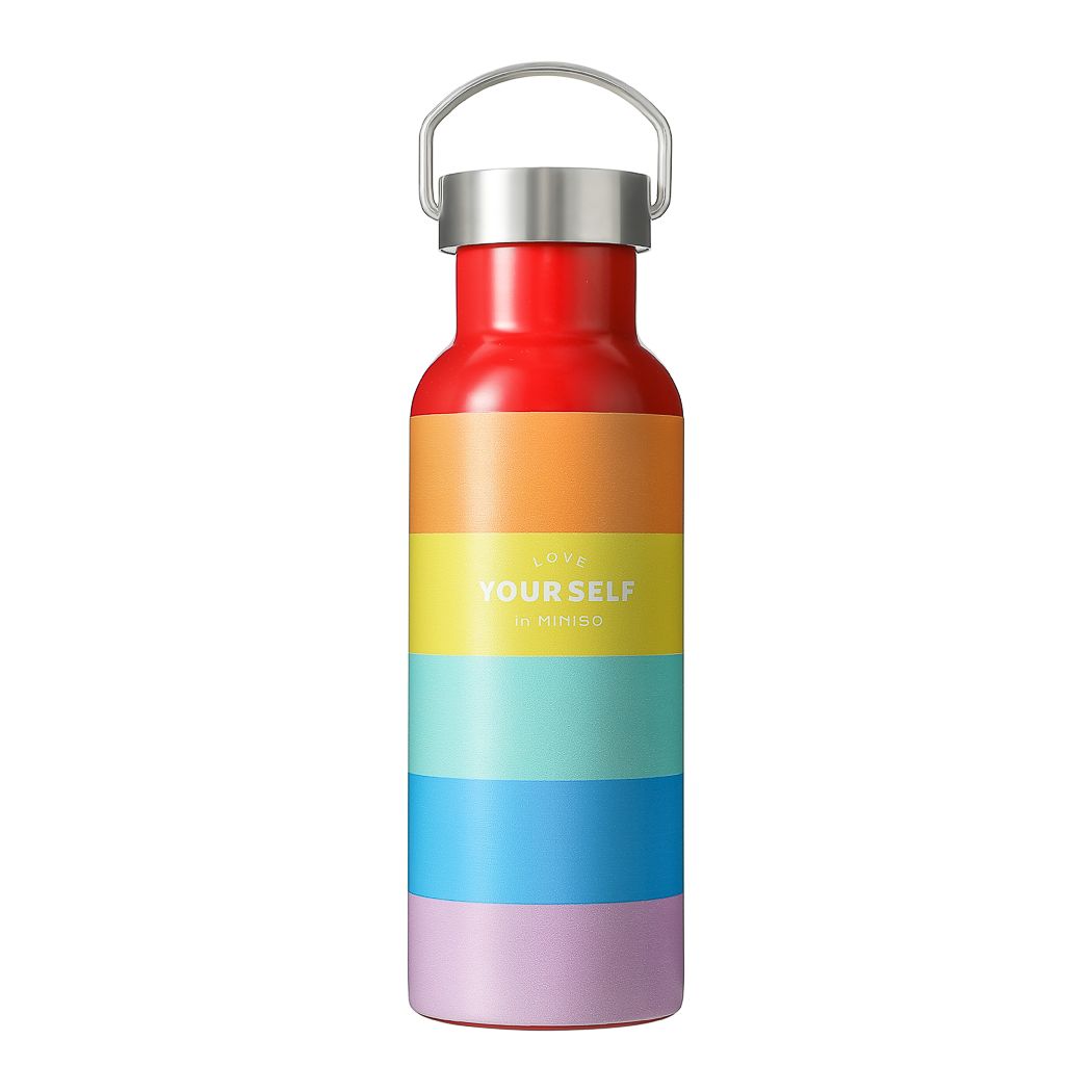 I'm sort of in love with this store! Miniso 2019 Smile, Enjoy Your Life Glass  Water Bottle: Lead-Free (Cadmium Free, etc.)