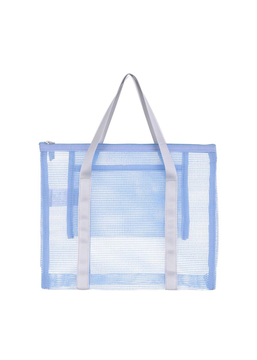 Plastic Mesh Handbag (Blue) - MINISO