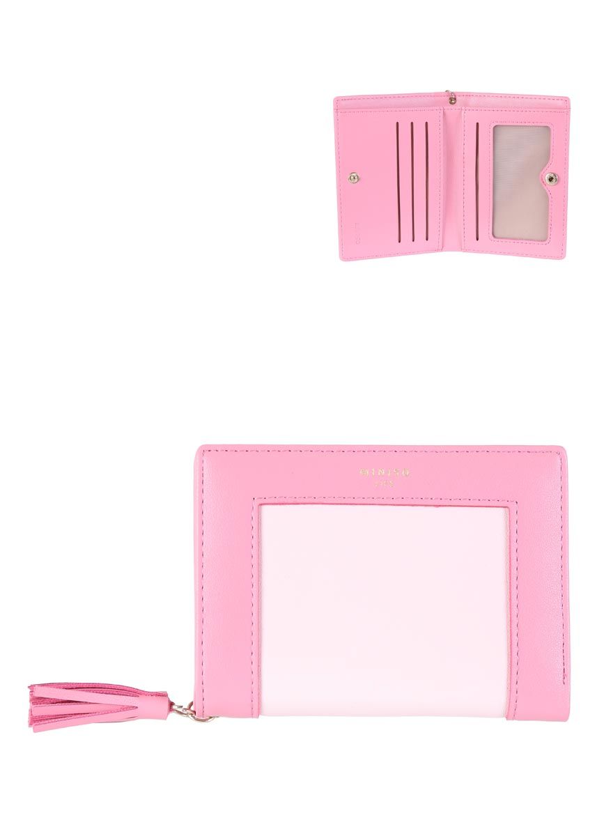 Women's Short Wallet with Tassels (Pink) - MINISO