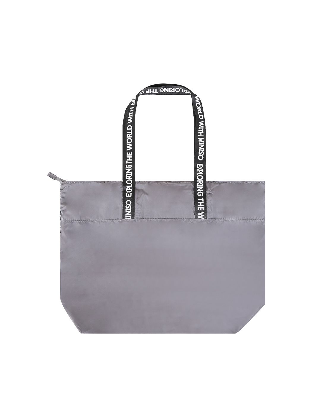 MINIGO Single Shoulder Trapezoid Foldable Bag (Grey) - MINISO