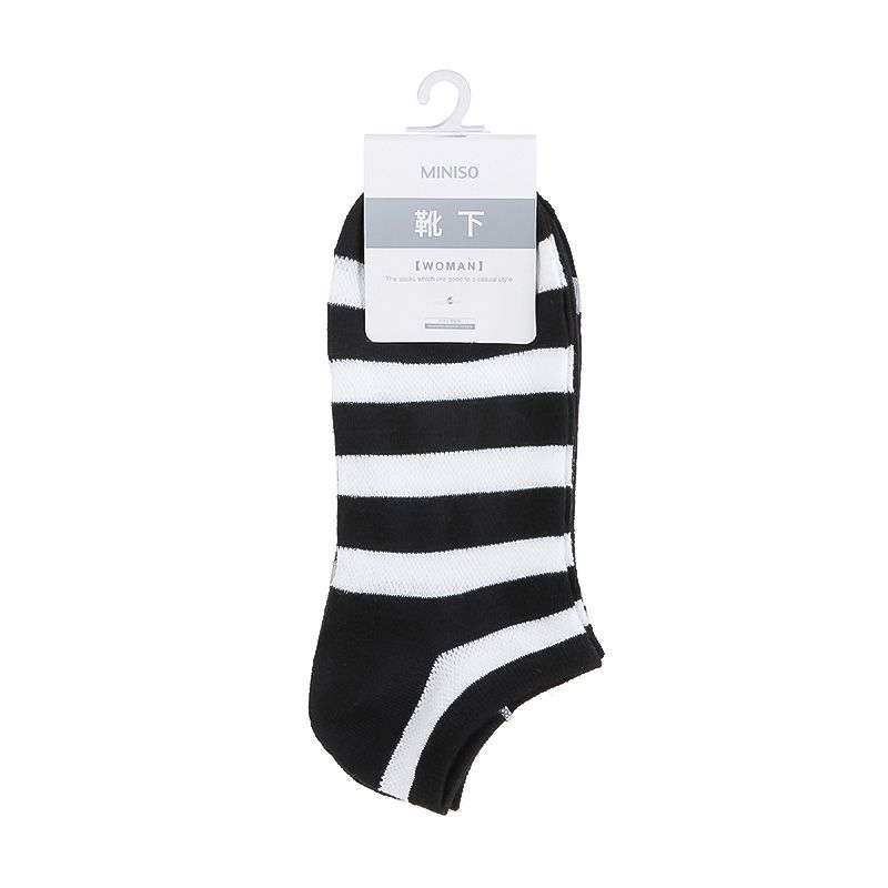 Women's Stripe Low-cut Socks 3 Pairs - MINISO