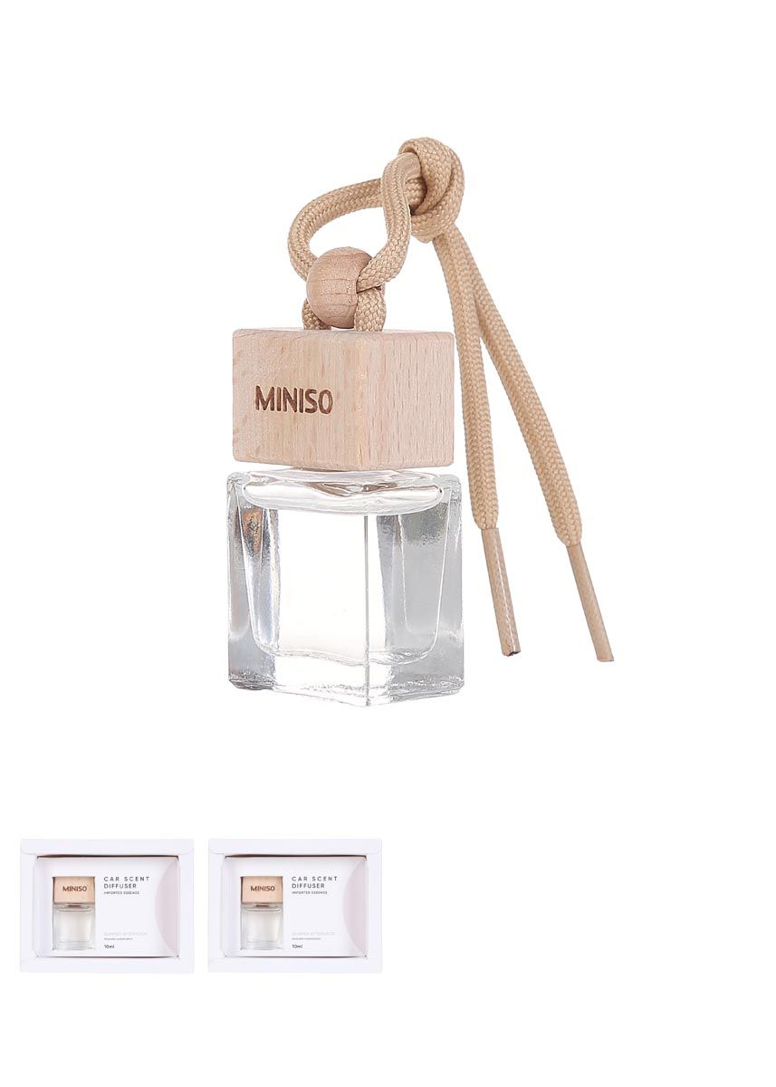 MINISO Car Perfume Hanging Car Air Freshener Essential Oil in Glass Bottle  Car Accessories Apple Flavor 8ML x 2