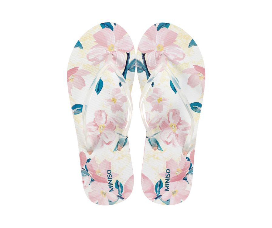 Floral Series Women＇s Flip Flops (Pink, 36-37)