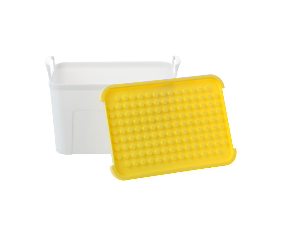 Bicolor Stackable Storage Box (S)(Yellow+Gray)