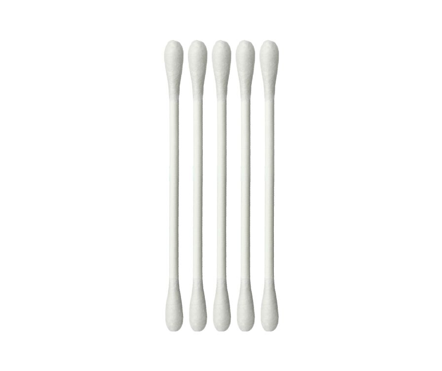 Premium Natural Cotton Swabs with Paper Sticks (Round Double Head, 420 pcs)