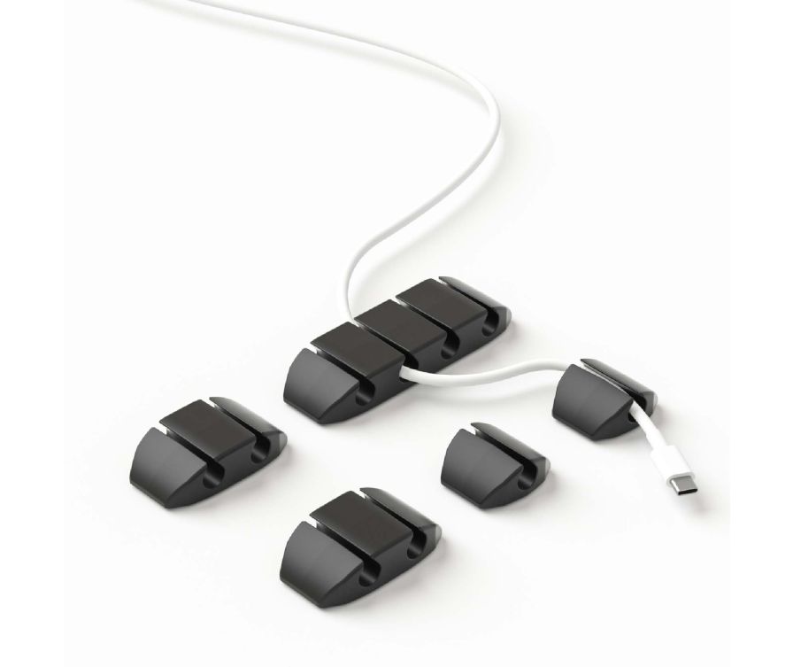 Cable Clips for Desk - Three Assorted Sizes(Black)