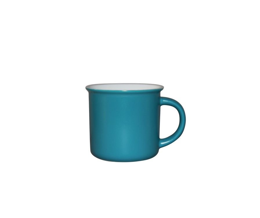 Clean Colored Glaze Ceramic Mug 390ml(Blue)